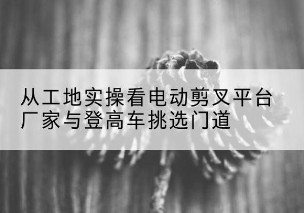 青神电动剪叉升降平台厂家-从工地实操看电动剪叉平台厂家与登高车挑选门道